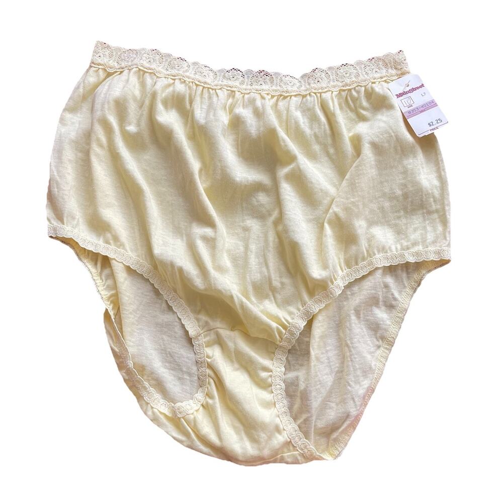 NWT Vintage Messages Cotton Yellow Panties